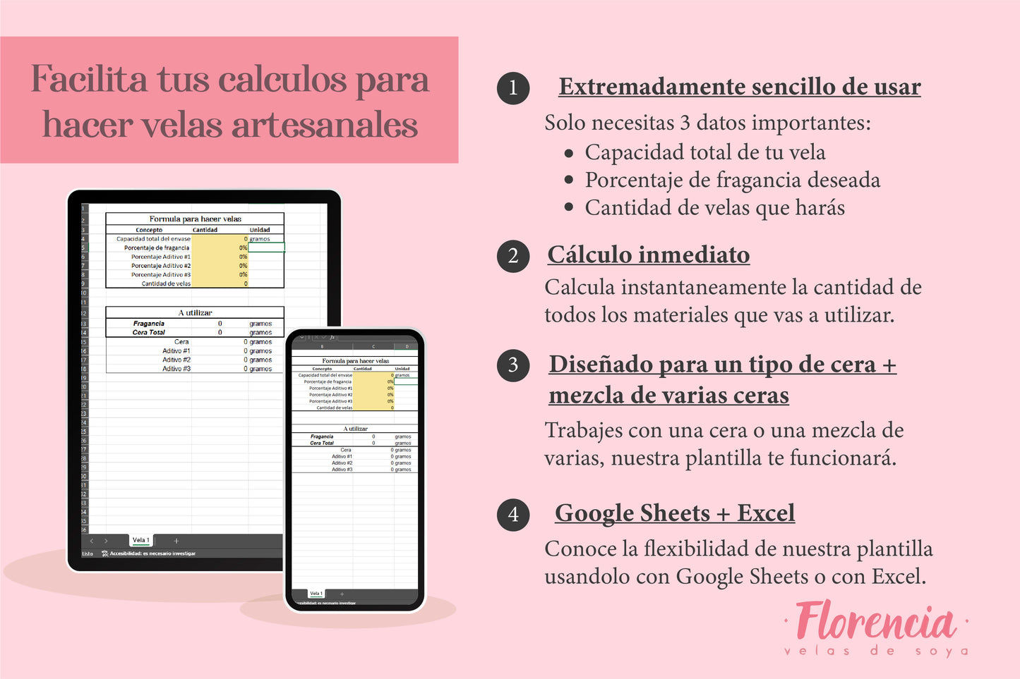 Calculadora para elaborar velas artesanales (Nueva versión)